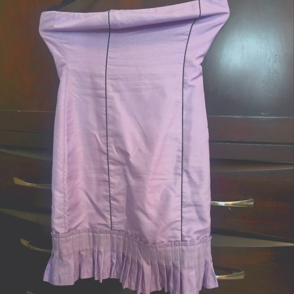 Strapless lavender dress